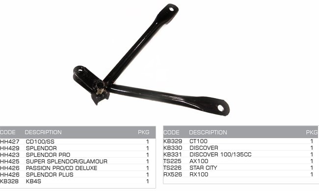 rea foot rest v bracket set rea foot rest v bracket set