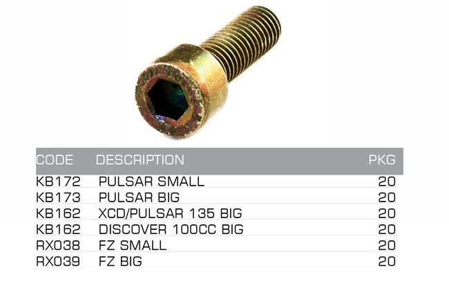 disc plate allenkey bolt